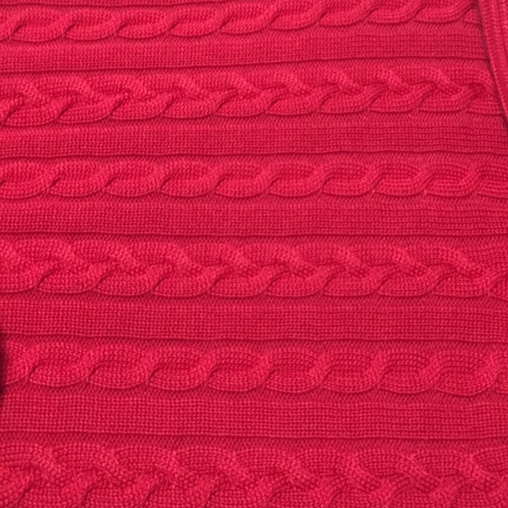 Ralph Lauren Red Cable Knit Sweater - Picture 8 of 8